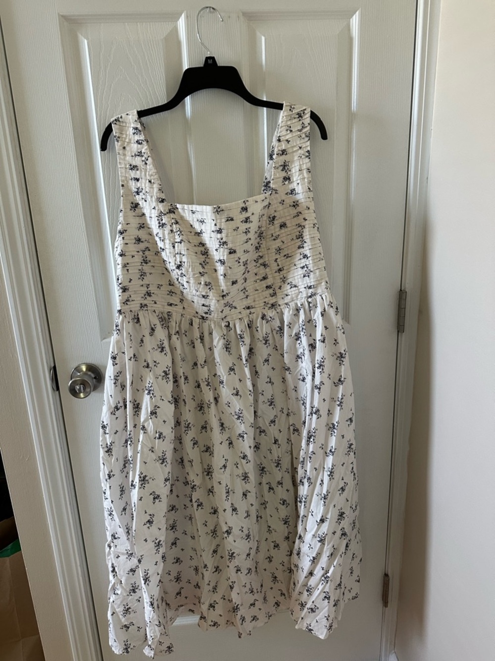 H&M Cream Dress with Navy Floral Print